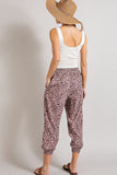 Animal Print Mauve Jogger Pants