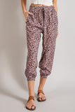 Animal Print Mauve Jogger Pants