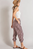 Animal Print Mauve Jogger Pants