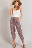 Animal Print Mauve Jogger Pants