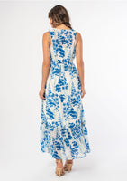 Lucy Floral Button Front V Neck Tank Maxi Dress