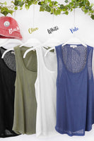 Iris Loose Fit Lightweight Sleeveless Tank Top