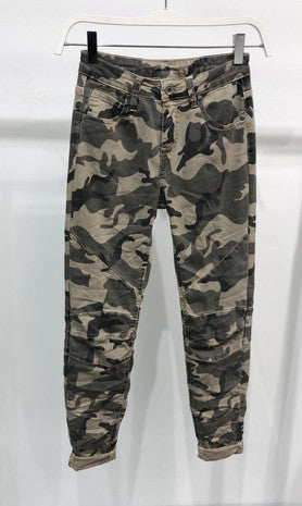 Gia Knee Patch Camo Denim Pant