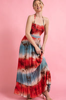 Scarlett Tie Dyed Halter Maxi Dress