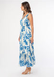 Lucy Floral Button Front V Neck Tank Maxi Dress