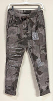 Camouflage Mocha Print Crinkle Jogger