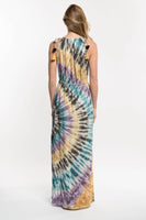 Bali Tie Dye Festival Maxi Dress with Tassels