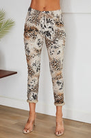 Lynn Leopard Print Crinkle Jogger