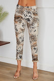 Lynn Leopard Print Crinkle Jogger