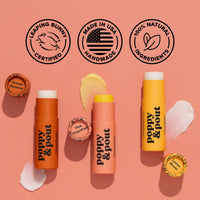 Poppy & Pout Lip Balm, Pink Grapefruit