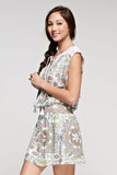 Mona Paisley Print Sleeveless Smocked Mini Dress