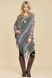 Crochet Native Pattern Poncho-Asst