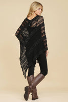 Crochet Native Pattern Poncho-Asst