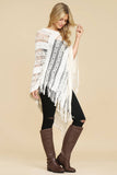 Crochet Native Pattern Poncho-Asst