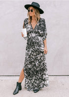 Diamond Kimono Sleeve Maxi Dress