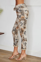 Lynn Leopard Print Crinkle Jogger