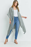 Glittered Fringed Open Cardigan