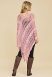 Crochet Native Pattern Poncho-Asst