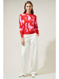 Minka Abstract Crew Neck Sweater