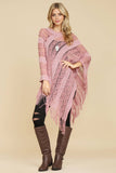 Crochet Native Pattern Poncho-Asst