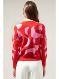 Minka Abstract Crew Neck Sweater