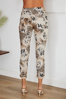 Lynn Leopard Print Crinkle Jogger