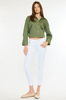 KanCan Carla Mid Rise White Skinny Jean