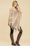 Crochet Native Pattern Poncho-Asst