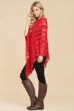 Crochet Native Pattern Poncho-Asst