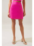 Ferriera Scalloped Pink Mini Skirt