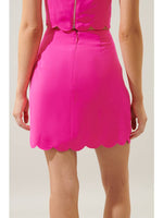 Ferriera Scalloped Pink Mini Skirt