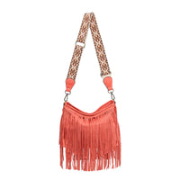 Sadie Suede Fringe Crossbody with Guitar Strap