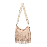 Sadie Suede Fringe Crossbody with Guitar Strap