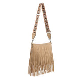 Sadie Suede Fringe Crossbody with Guitar Strap