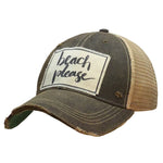 Beach Please Distressed Ball Cap