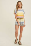 Carly Multi Color Striped Romper