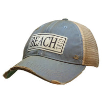 Beach Girl Distressed Ball Cap