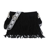 Sadie Suede Fringe Crossbody with Guitar Strap