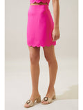 Ferriera Scalloped Pink Mini Skirt