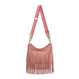 Sadie Suede Fringe Crossbody with Guitar Strap