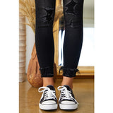 Kan Can Cammie Mid Rise Super Skinny Black Jean